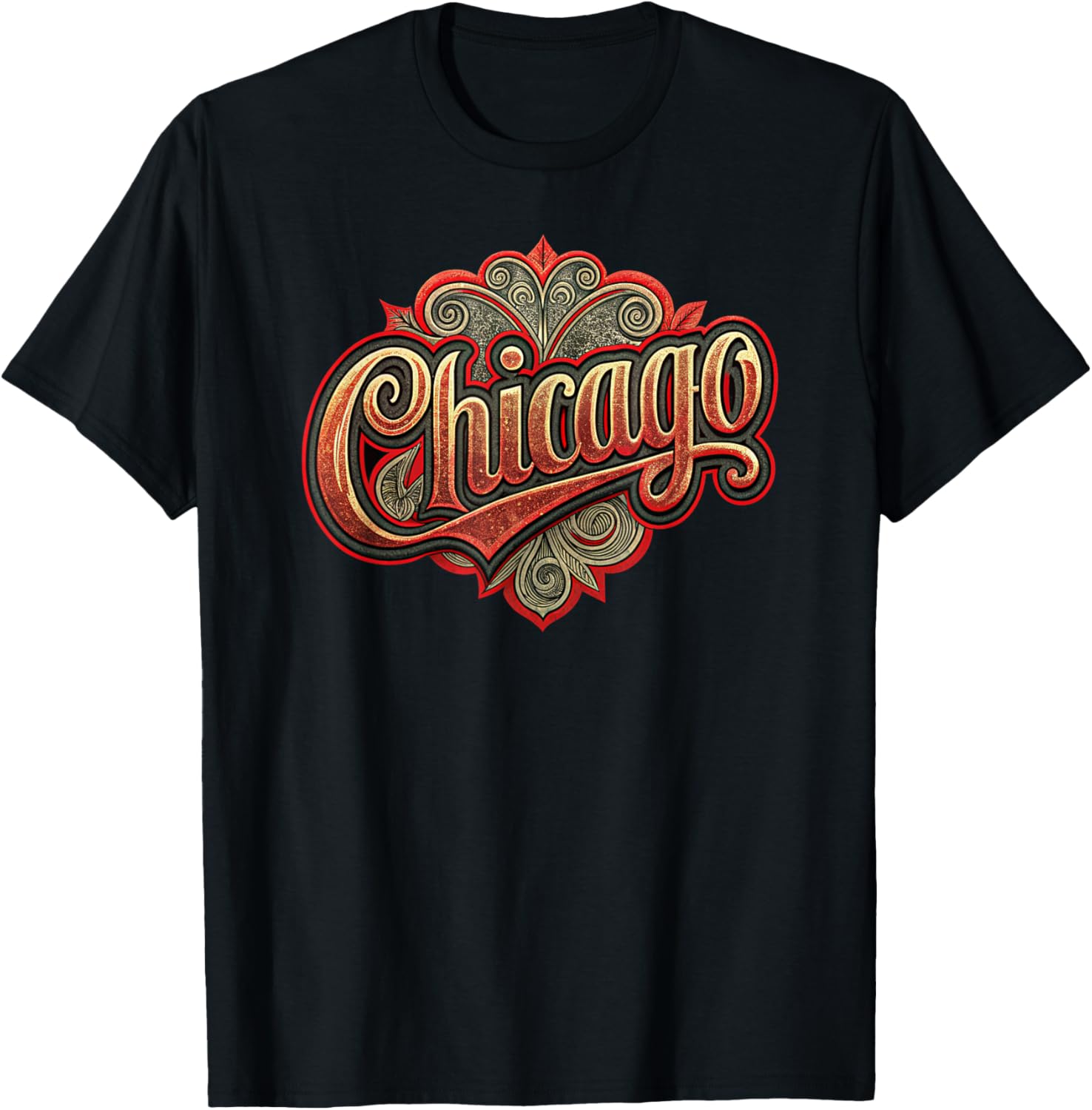 Chicago City Vintage Souvenir Graphic Tee Illinois T-Shirt S