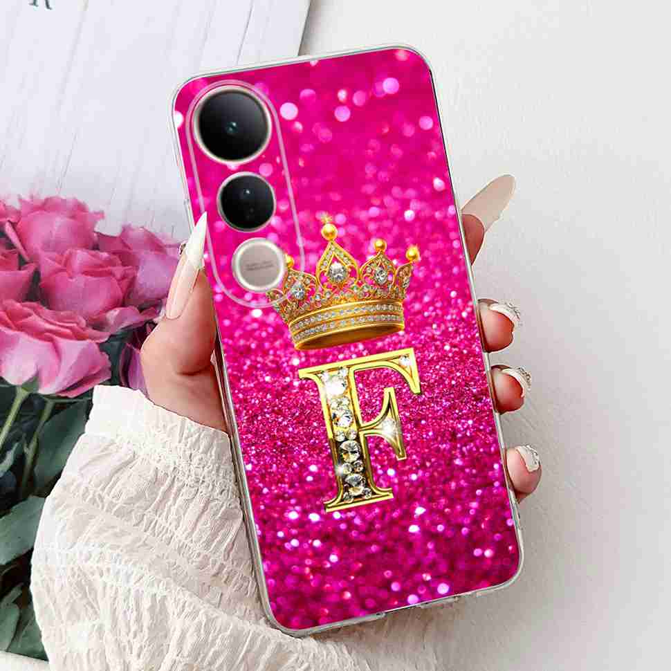 For Vivo V50 Lite 5G Case Luxury 26 Letters Cover Soft Silicone Phone Case For Vivo V50 Lite V50Lite 5G Back Cover Fundas