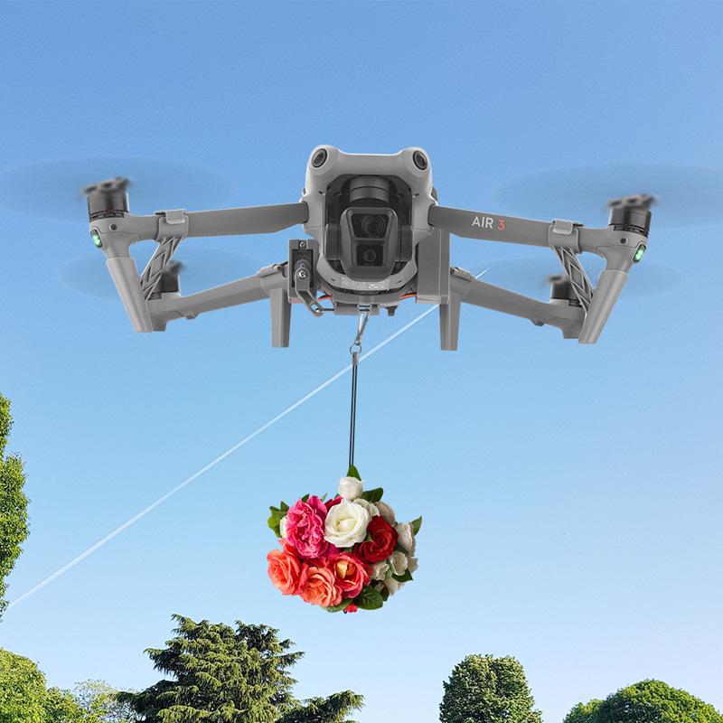 BRDRC pentru DJI AIR3S: Airdropper și accesorii compatibile pentru aruncători parabolici și cadouri aeriene.