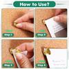 30 Sets of Thumb Tacks for Wall, Magnetic Push P, Gold Thumbtacks, Cute Flat Tacks for Cork Board, Magnetic P for Bulletin Board, Gold Flat Push P