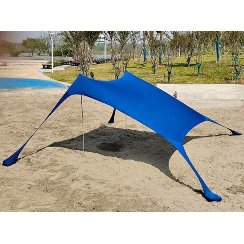 Einfach aufzubauendes Camping-Angel-Strandzelt mit Stange, Strand-Sonnenschutz