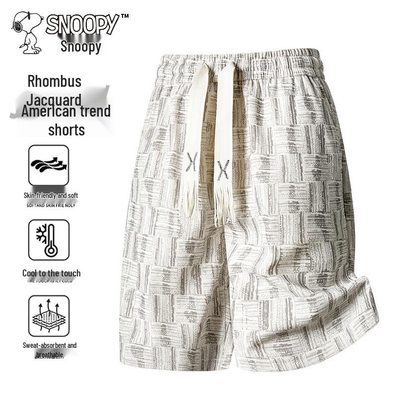 

Snoopy Men s Fashion Jacquard Casual Shorts 2XL