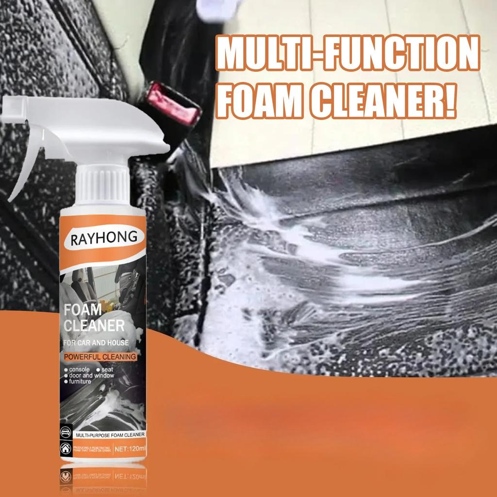 Car Interior Foam Cleaner Multifunction Leather Cleaning Auto Home Strong Decontamination Ceiling Seat Clean Car Maintenance