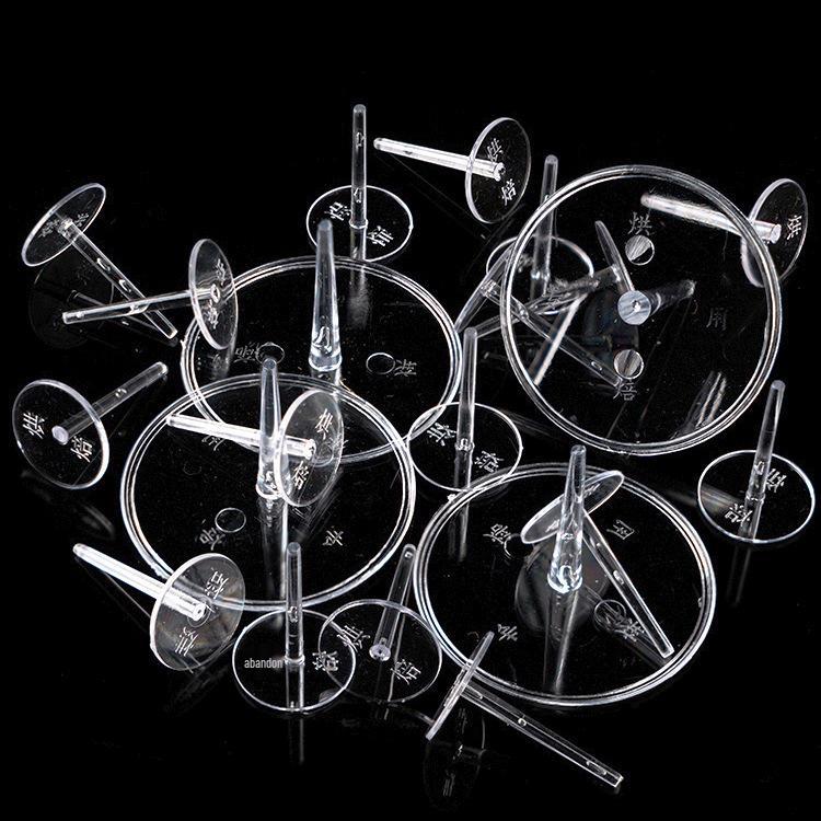 Clear Plastic Figurine Holder for Cake Decorations, Birthday Scene Accessories