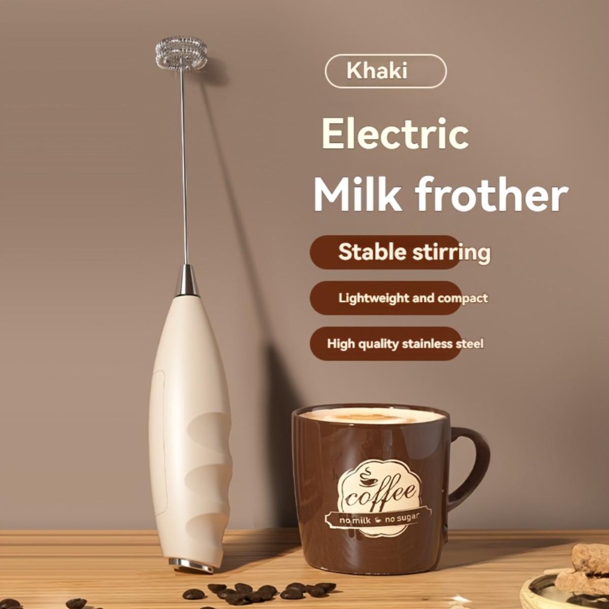 

Electric Milk Frother and Egg Beater - Handheld, Single Head Design, Easy To Clean, Easy To Store - Perfect for Coffee, Cream Drinks, and Baking One Size хакі