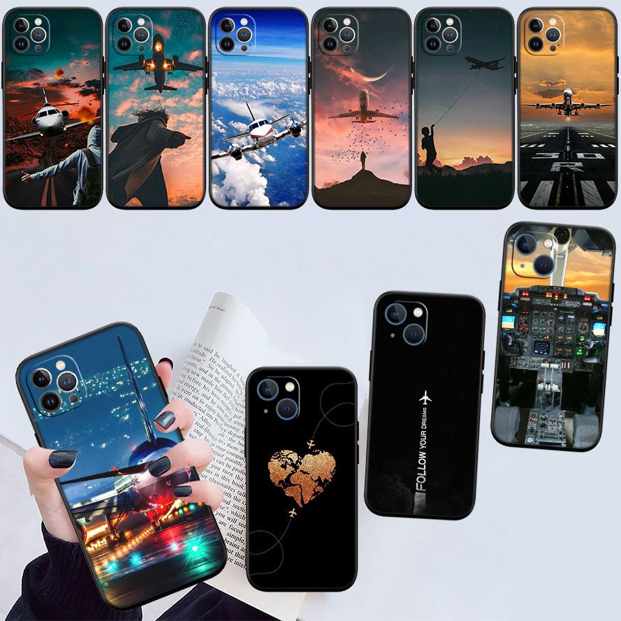 Airplane Aesthetic Art Case for Samsung A11 A12 A13 A15 A52S A53 A55 A56 A70 A71 A72 A73 F06 F16 F56 S10 Plus S10e