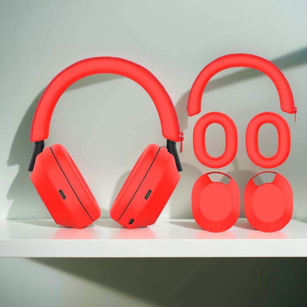 Headphone Case Headphone Protective Case Silicone Earphone Protector Soft Earpad Covers for Sony WH-1000XM5 Headphones