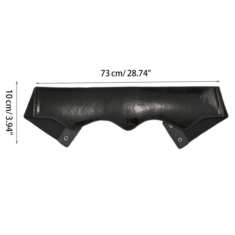 Gothic Solid Color Lift Up Female Waist Corset Wide Faux Leather Belt Women Fashion Slimming Waistband Adjustable Corset
