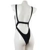 Women's Plus Size One-Piece Backless Swimsuit - Solid Color Sexy Swimwear