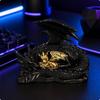 Resin Dragon Figurine Gothic with Pinions Lifelike for Bookshelf