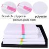 Modern Minimalist Polyester Laundry Bag Set With Colorful Zippers For Home Use