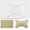 PU Leather Car Neck Support Pillow Elastic Soft Breathable Mesh Cervical Spine Cushion Fiber Fill Universal Headrest Pillow