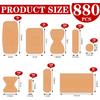 VAIPI 880 Pack Bandages Variety Pack Waterproof Fingertips Bandages Various Sizes First Aid Supplies Assorted Adhesive Fabric Bandages Bulk