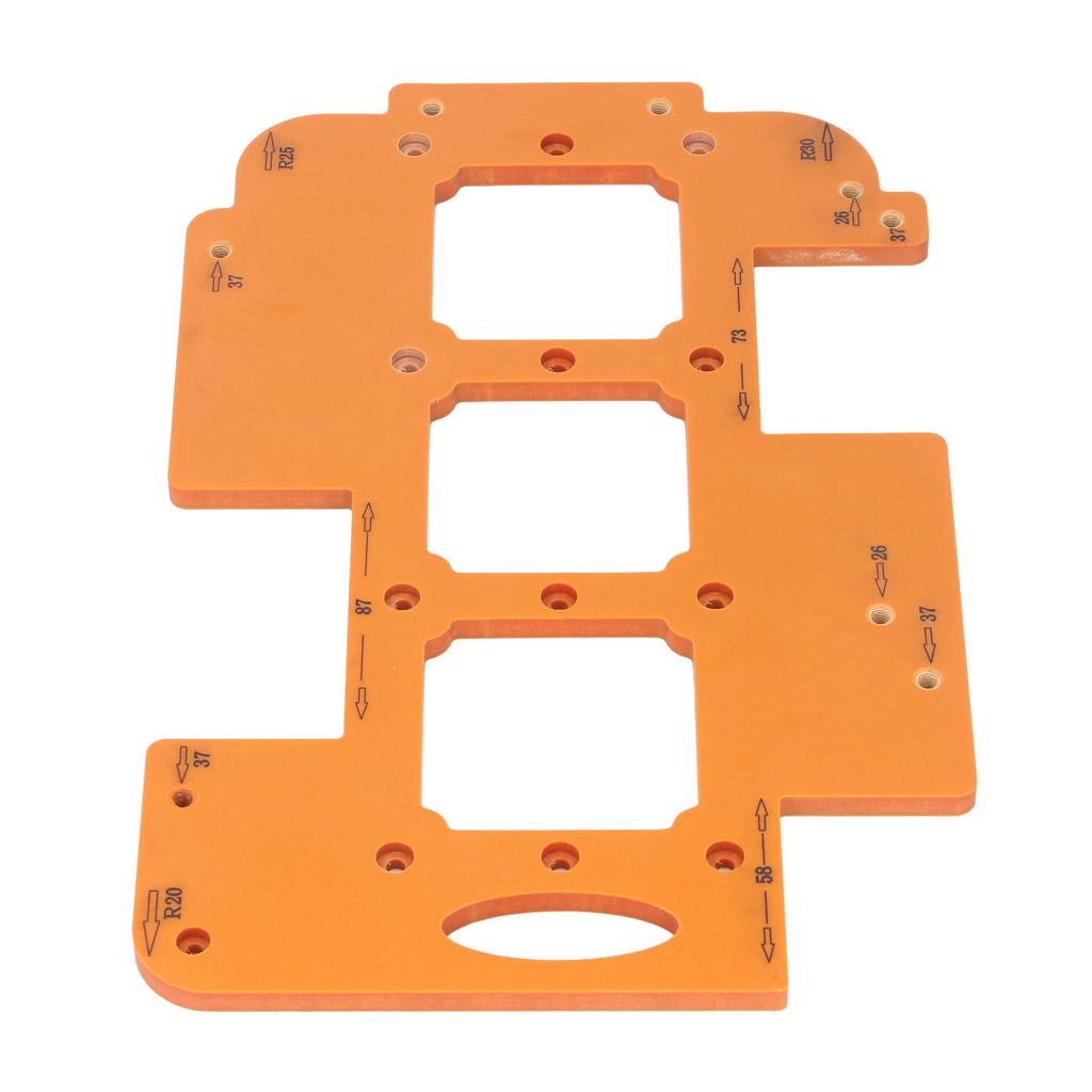 Switch Socket Bottom Box Template 7x7cm Hole Multi Functional R20 R25 R30 Corner Radius Template