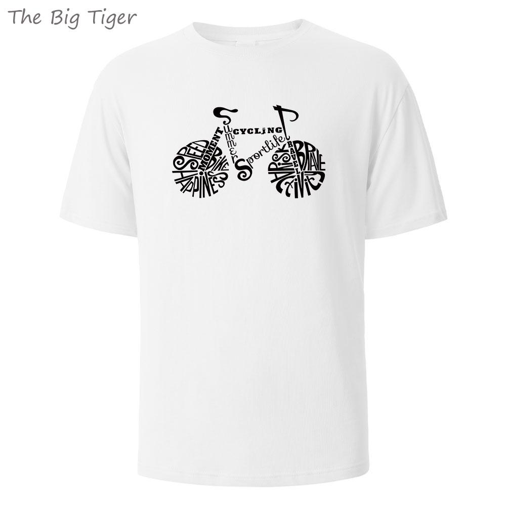 

Bike Cycling Printing Unisex Cotton Tee Classic Crew Neck Design Soft Breathable Fabric Casual Short Sleeve Shirt Men TShirt S