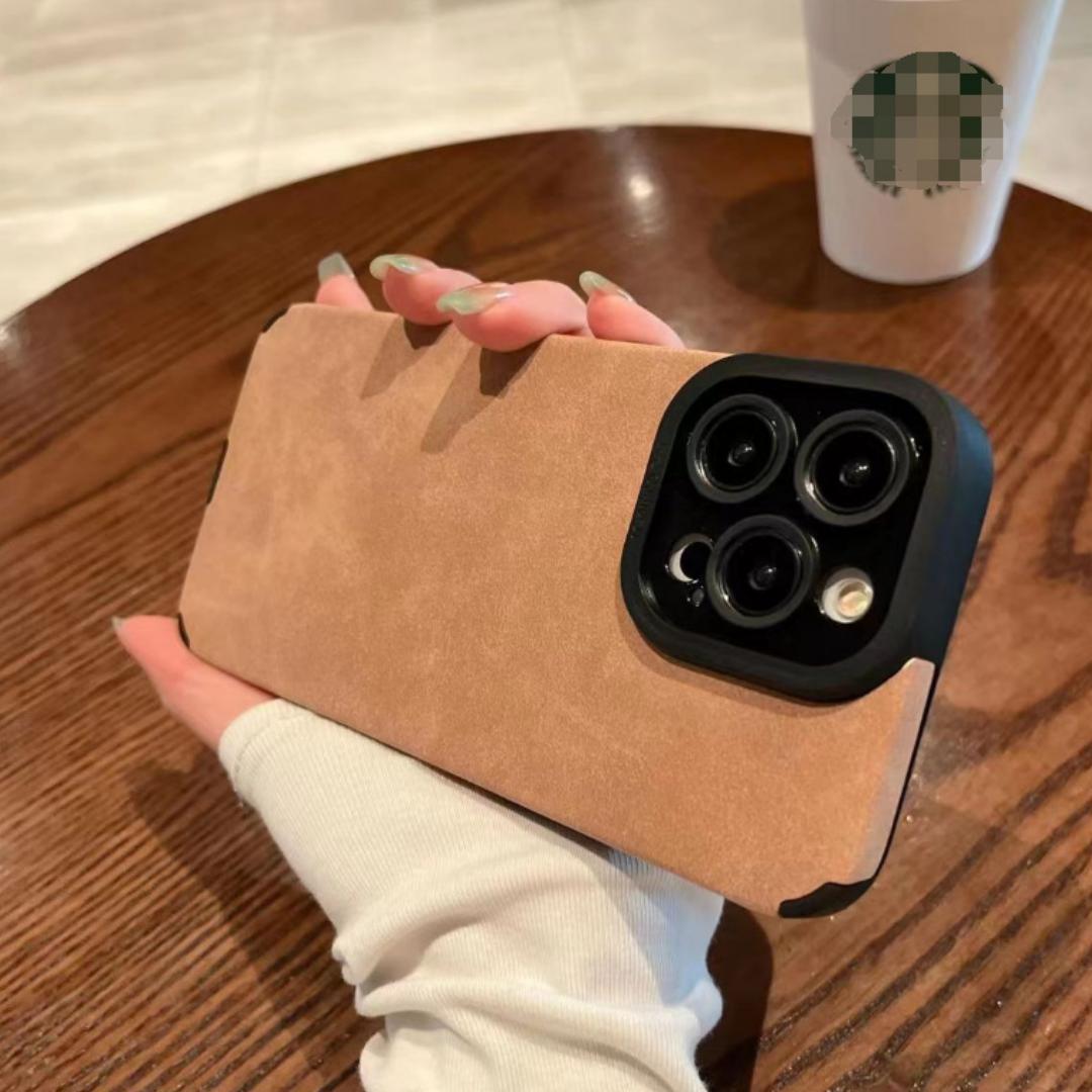 

Замшевый плюшевый кожаный чехол для iPhone 15 14 Pro 13 12 11 Pro Max XR XS X 7 8 Plus SE 2022, роскошный силиконовый противоударный защитный чехол для линз iPhone 14 Pro Max