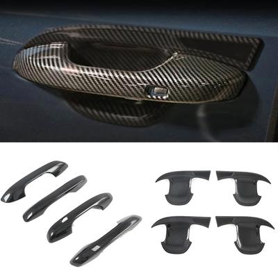 For Kia Sorento MQ4  2022 2023 Carbon Fiber Exterior Door Handle Cover Door Handle Bowl Trim Accessories Car