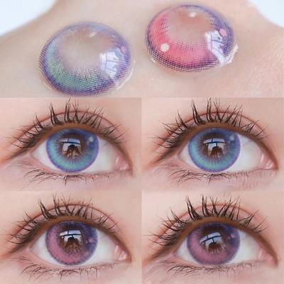 2pcs Bling Colored Contact Lenses