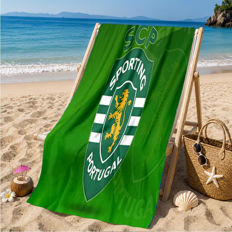 Sporting Portugal Crest Beach Towel Microfiber Beach Towel, Lightweight and Quick-Dry, for Summer Travel, Swimming Pool Fan Birthday Gift