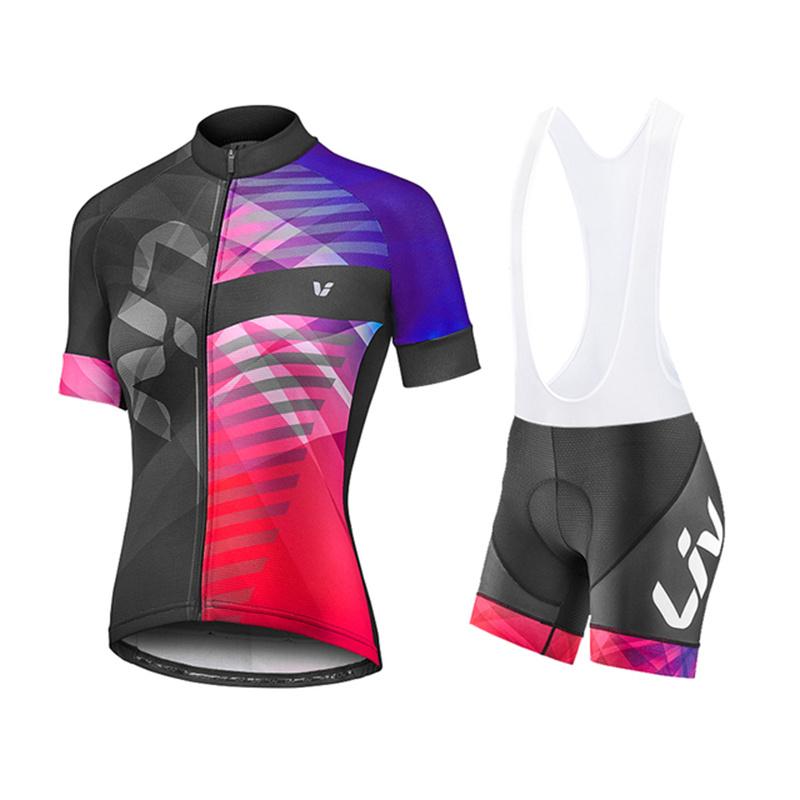 LIV Dámské 2026 Cyklistické oblečení Triatlon Krátký rukáv Cyklistické dresy Sety Maillot Ropa Ciclismo MTB Oblečení Cyklistické dresy