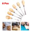 6PCS Brand New Wood Carving Chisels Hand Chisels Tools Wood 55mm Handle Beginners Carpentry For Clay Wax Leather