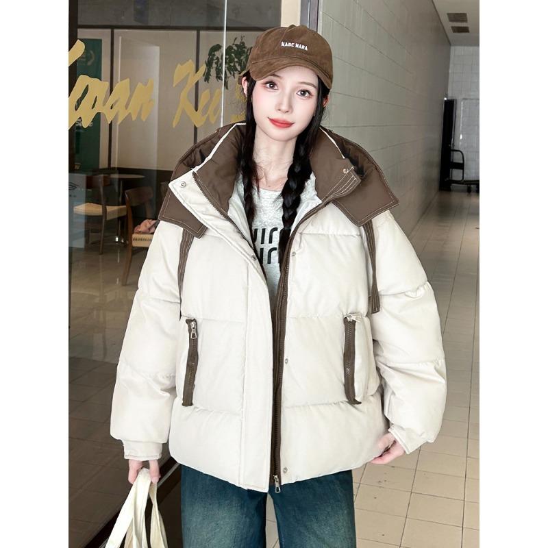 

Модное и универсальное женское утепленное теплое и холодное зимнее пальто большого размера с капюшоном - легкая и удобная хлопковая куртка-пальто с длинным рукавом M