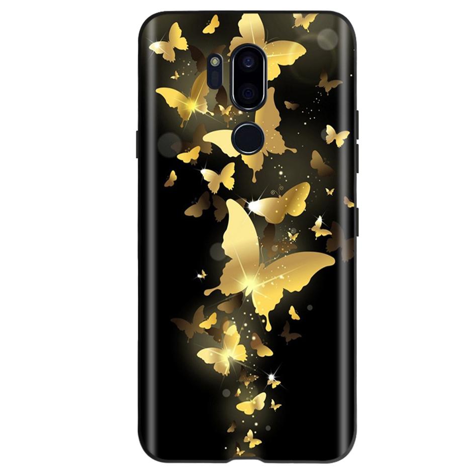 For LG G7 ThinQ Case G710 LM-G710 Cute Cat Butterfly Shockproof Soft Silicone Phone Case For LG G7 ThinQ Back Cover 6.53'' Coque