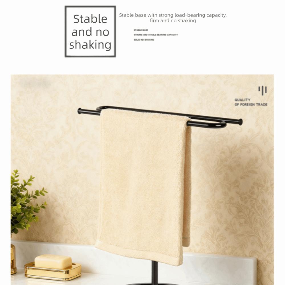 Non-Slip Metal Towel Holder Stable Hand Towel Stand Towels S-Shape Towel Stand Vanity Countertop