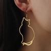 My Shape Cute Cat Drop Earrings for Women Kids Stainless Steel Lovely Kitten Animal Dangle Earring Jewelry Valentine's Day Gifts