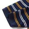 MONTAGUT Men's Silk Blend Striped Short Sleeve Polo Shirt