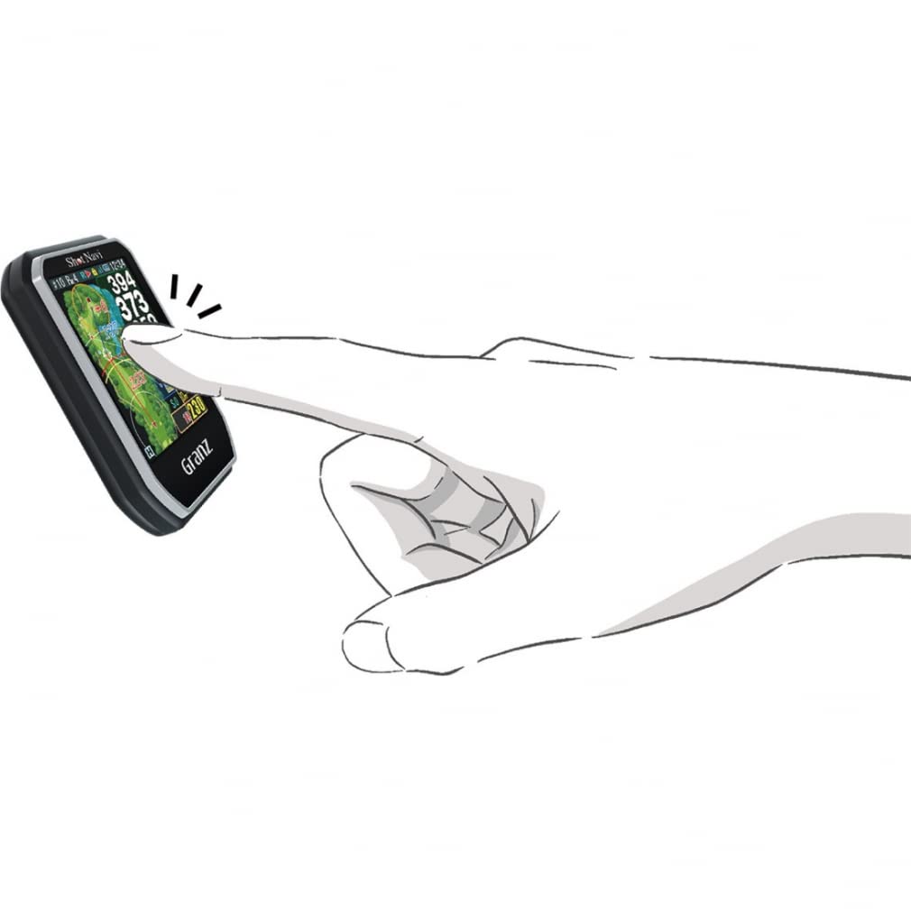 Shot Navi Granz BK Golf GPS Touch Panel Big Letters Ultra Lightweight 54g Made In Japan Equipped with the Latest GPS Chip Compatible with Michibiki