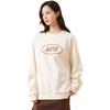 Anta Lifestyle Series Letter Round Neck Pullover Fleece Sweatshirt Unisex Sweatshirt Beige 972338702-1