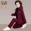 AIXUANMI Mid-Aged & Elderly Women's Thickened Fleece Lined Winter Casual Sportswear Set