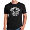 Officially Retired 2024 T-Shirt Funny Work Retirement Gift Dad Him Grandpa Top