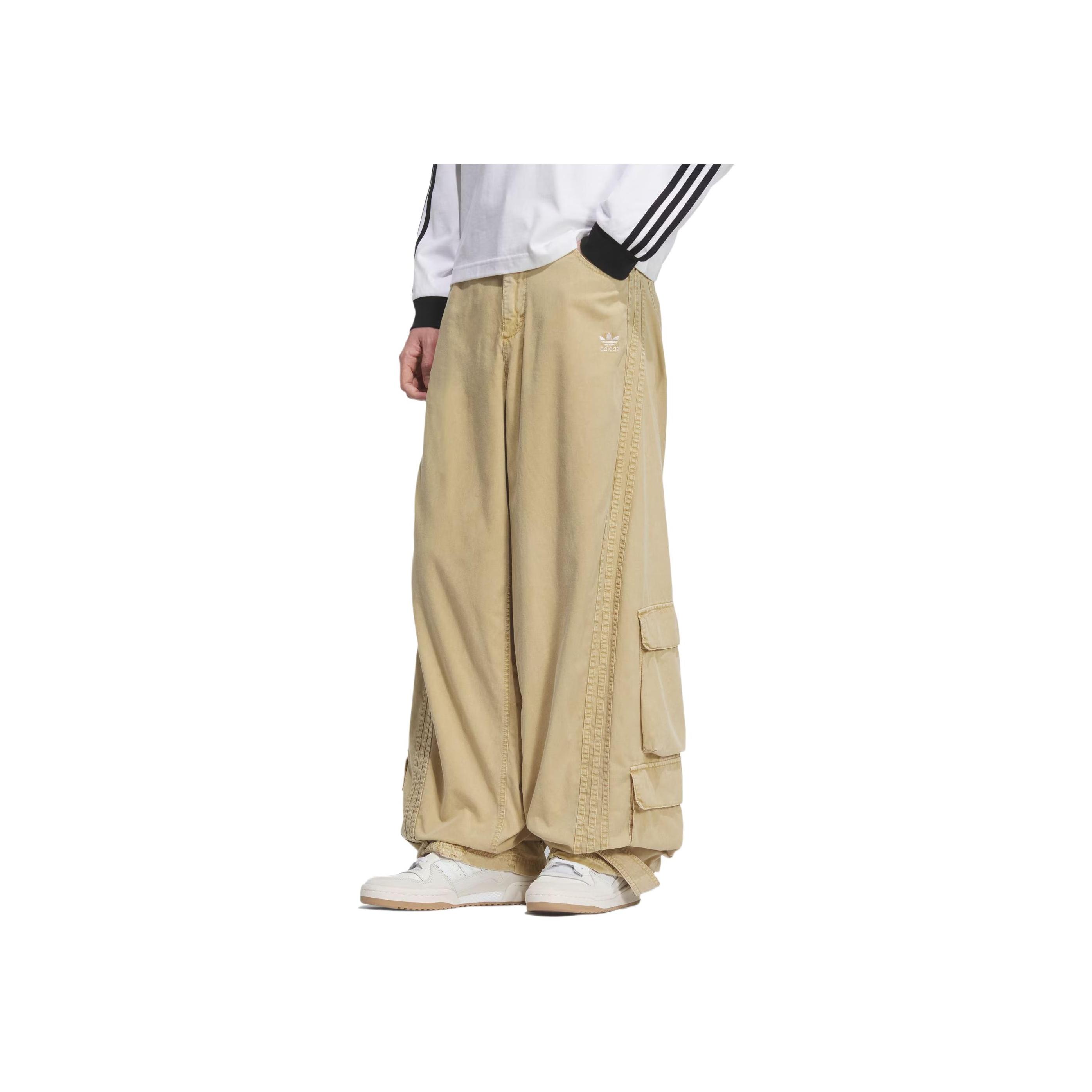 

Adidas Originals Multipocket Pants Comfortable Soft Skin-Friendly Fashion Casual Work Pants Unisex Pants Linen Khaki Brown KE0468 30