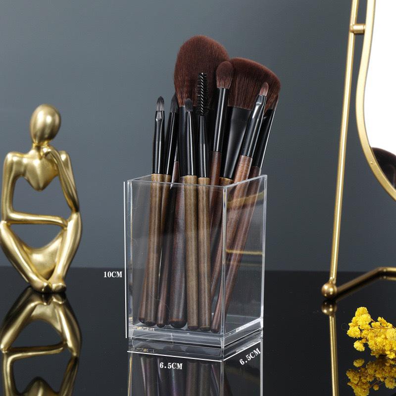 Transparent Acrylic Makeup and Stationery Organizer with Compartments