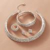 Geometrisches Silber Schmuckset Mit Zirkonia Für Modebewusste Frauen