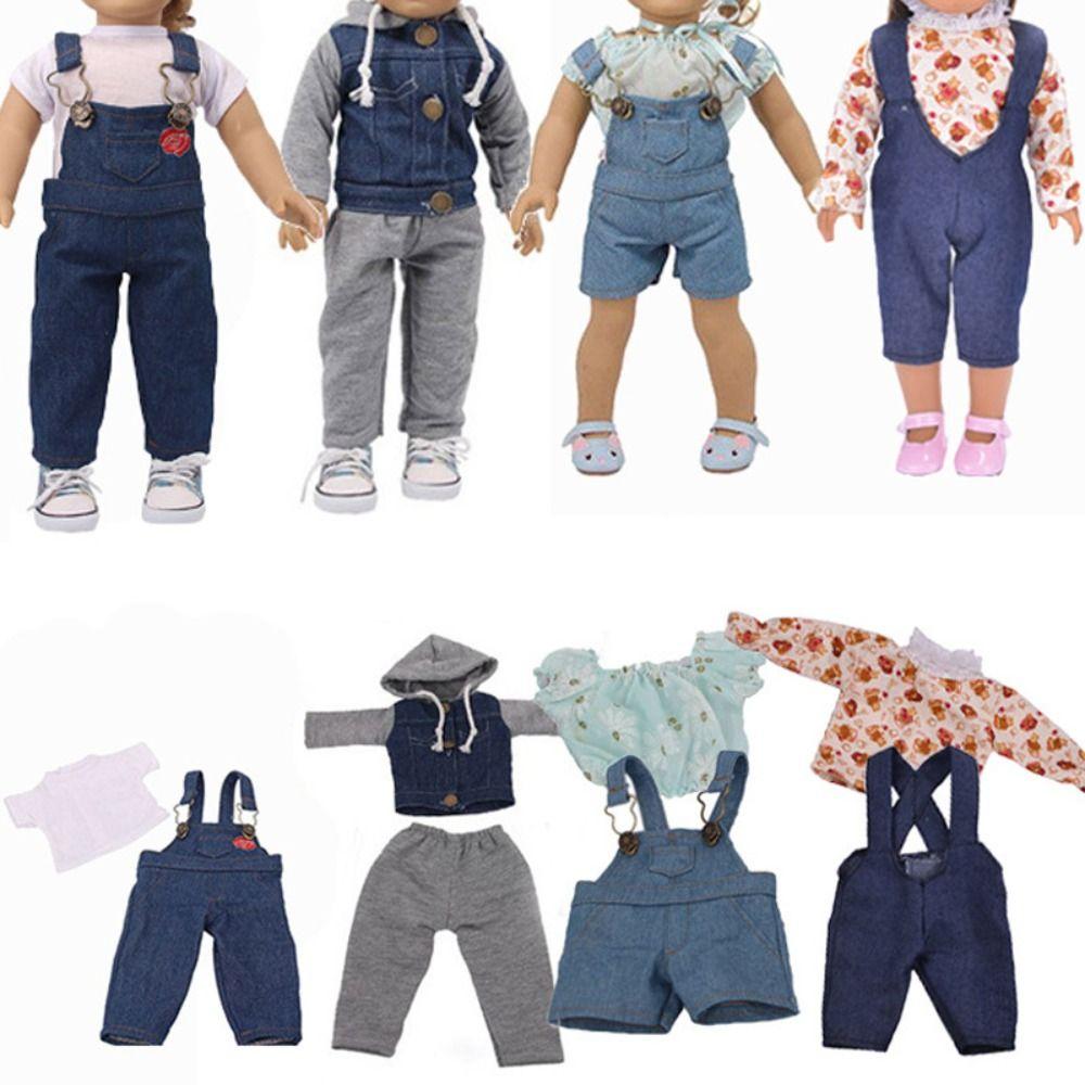 Playing House Dollhouse Accessories Slip Dress Suspender Pants Doll Clothes T-shirt Trousers