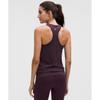Lululemon Swiftly Tech Racerback Tank Top 2.0  Hip Length Spandex Stripe Plum Indochine Blue