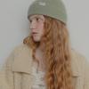 Mellotory 100% Cashmere Lip Line Beanie (olive)