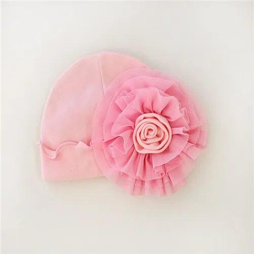 0-12Month Newborn Baby Hat For Girls Cotton Infant Hats Photography Props Beanies New Born Princess Soft Girls Caps 2023 Fashion