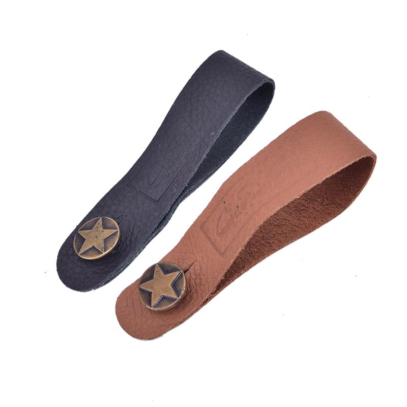 Akustik Gitar Askı Düğmesi Tutucu - Akustik Gitar İçin Deri Askı Kancası