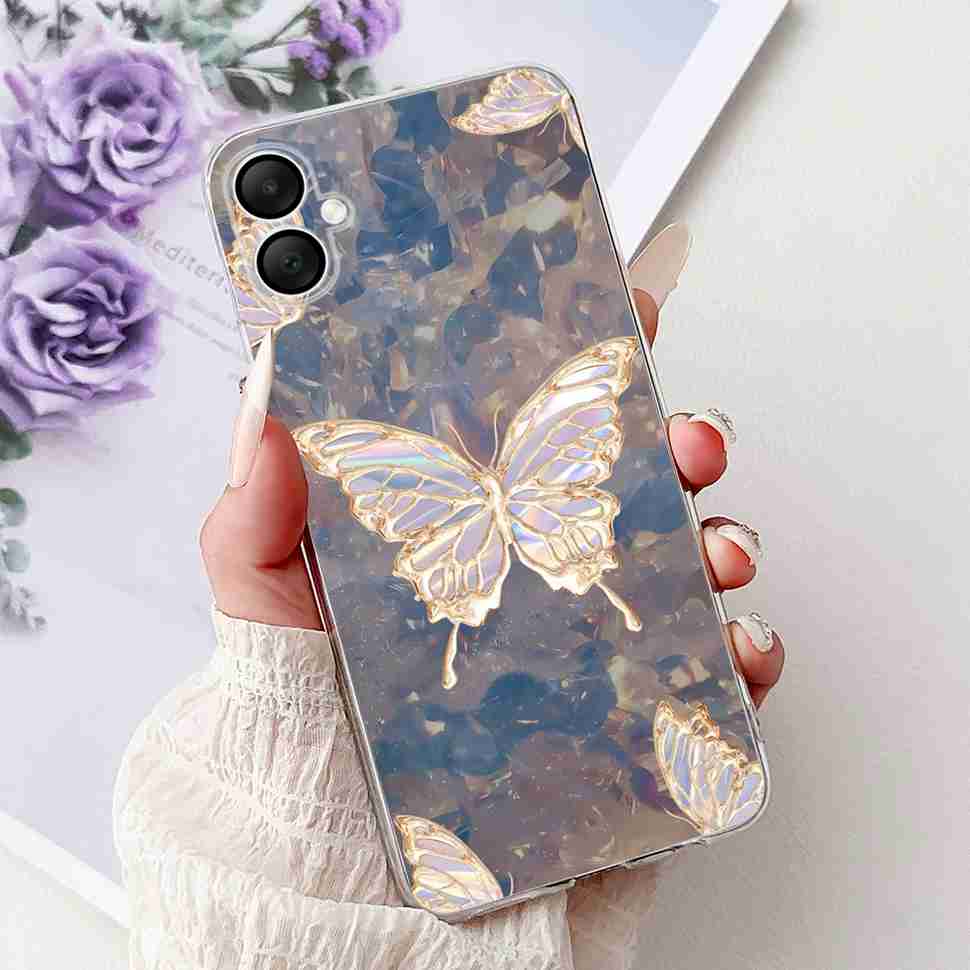 For Samsung A06 4G Case SM-A065F Colorful Flowers Soft Silicone Back Cover Phone Cases For Samsung Galaxy A06 A05 Bumper