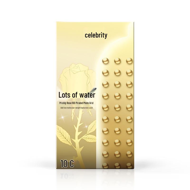 Mingliu Ultra Thin Long-Lasting Dotted Condoms with Hyaluronic Acid - 10 Pack