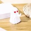 Ghost Phone Holder Cute Small Middle Finger Ghost Figurine Phone Stand Halloween Tabletop Pen Holder for Home Office Desktop Decoration