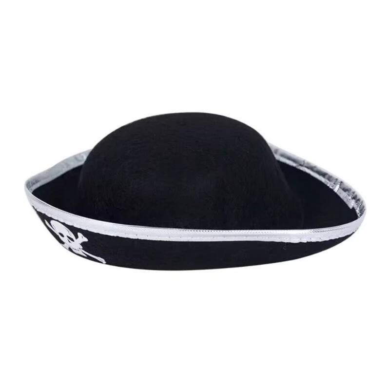 Print Skull Children / Adult Pirate Hat Cosplay Costume Cap Halloween Masquerade Party Performance Pirate Captain Hat Props