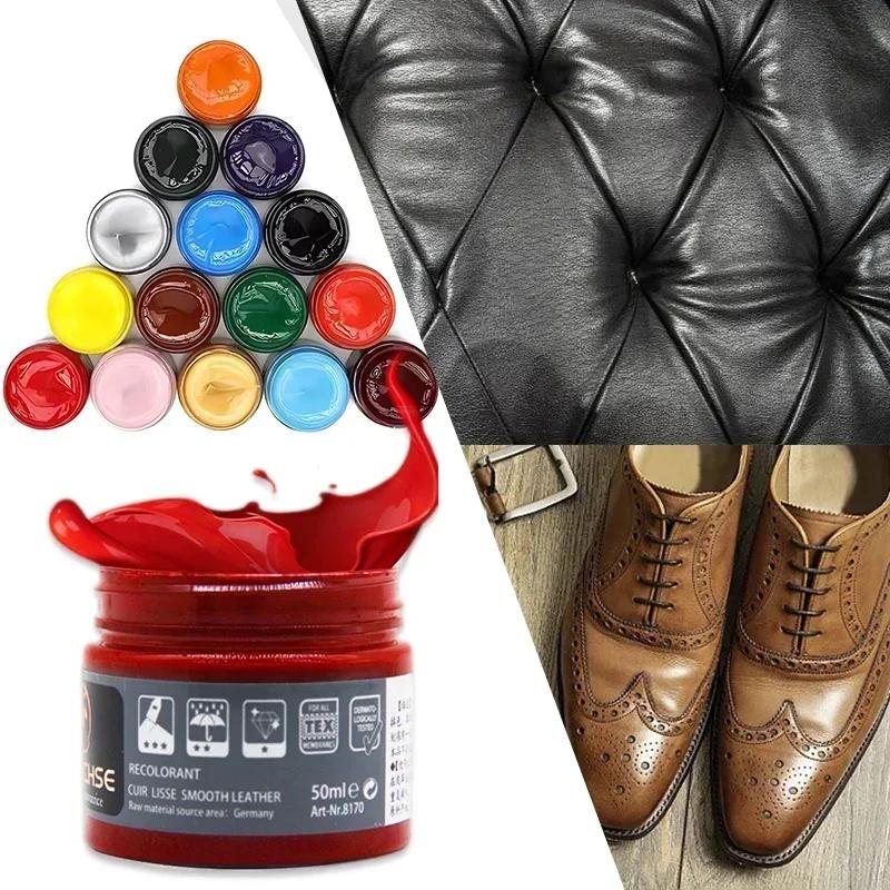 50ML Lederreparaturwerkzeug Autositz Sofa Mäntel Ohne Hitze Flüssigleder Vinyl-Restaurator Löcher Kratzer Risse Risse Polieren Lackpflege