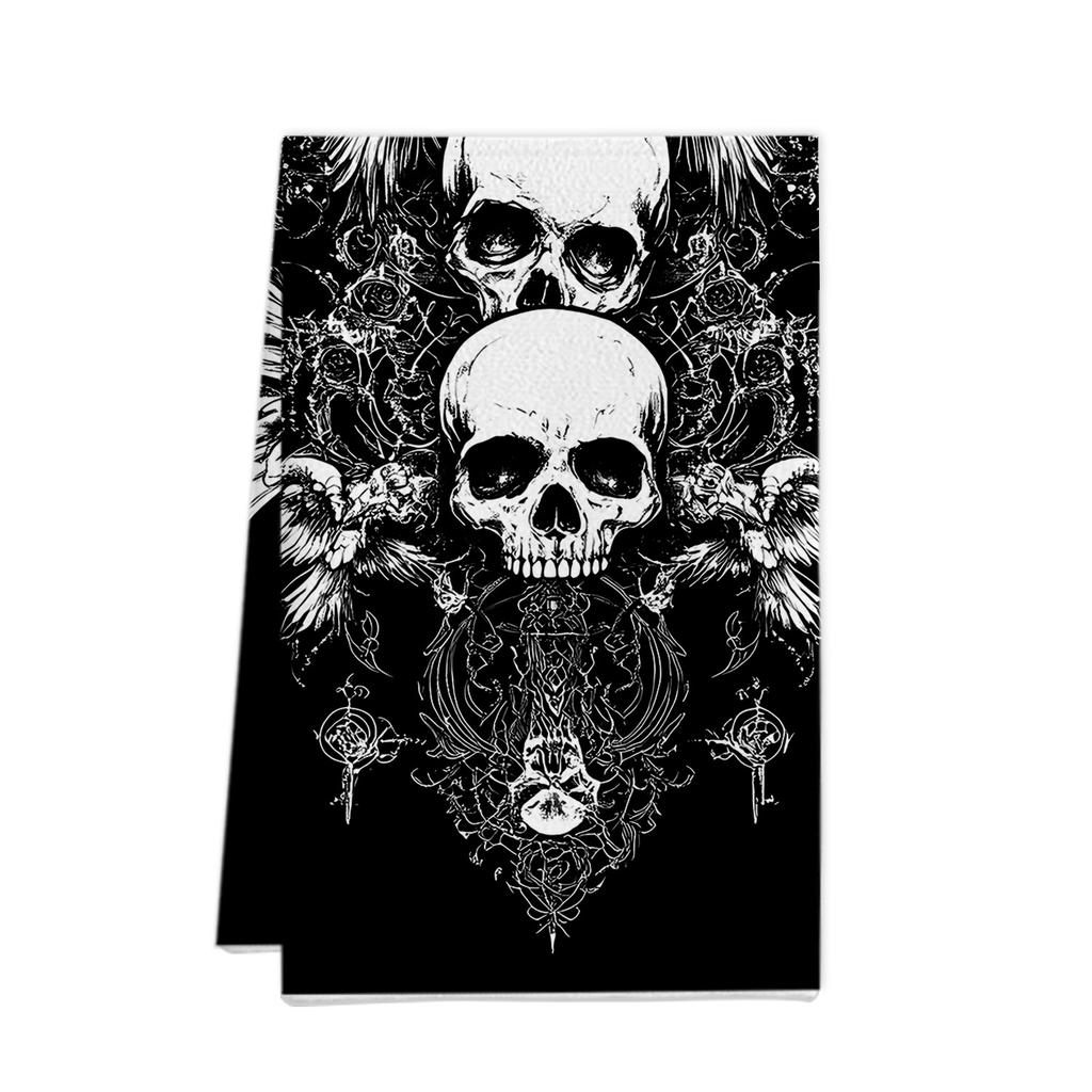 Halloween towel ornament gift microfiber printing kitchen towel special dish towel rag