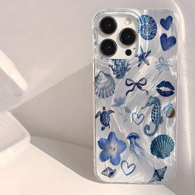 Husă Telefon Pentru iPhone 13 12 11 16 15 14 Pro Max 16E XS X XR 7 8 Plus SE2 Model Drăguț Inimă Roz Stea de Mare Coral Meduză Jelly