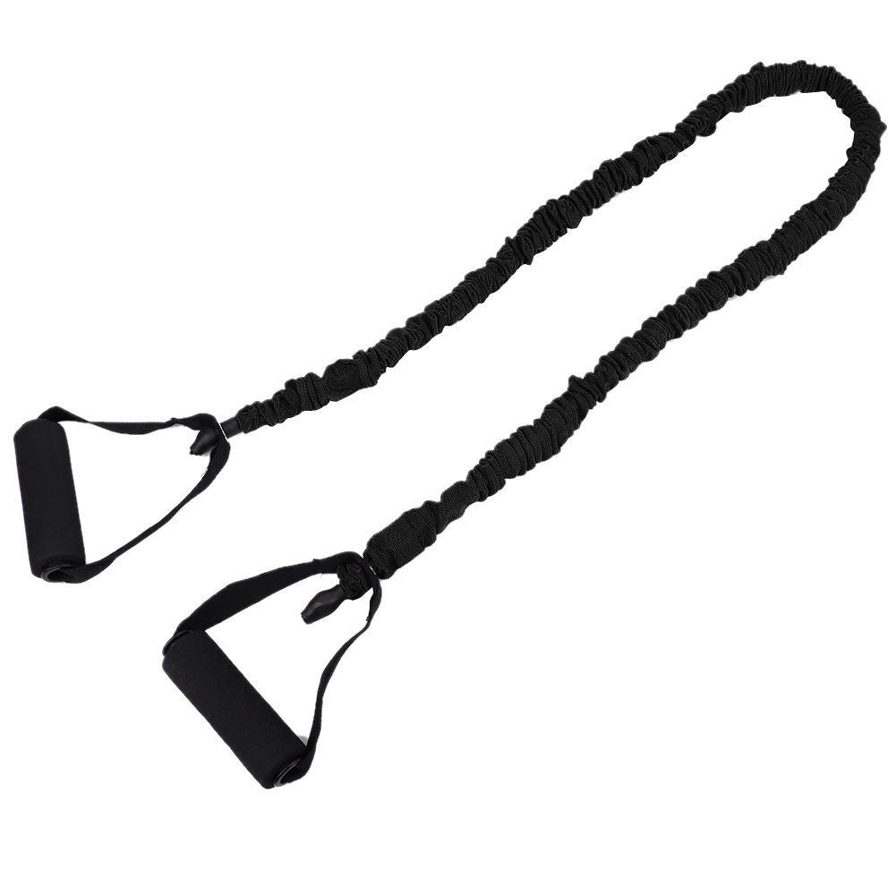 Slotted Pull Rope Fitness Anti Break Indoor Elastic Belt Yoga Power Training Resistance Bands(black(30lb) )
